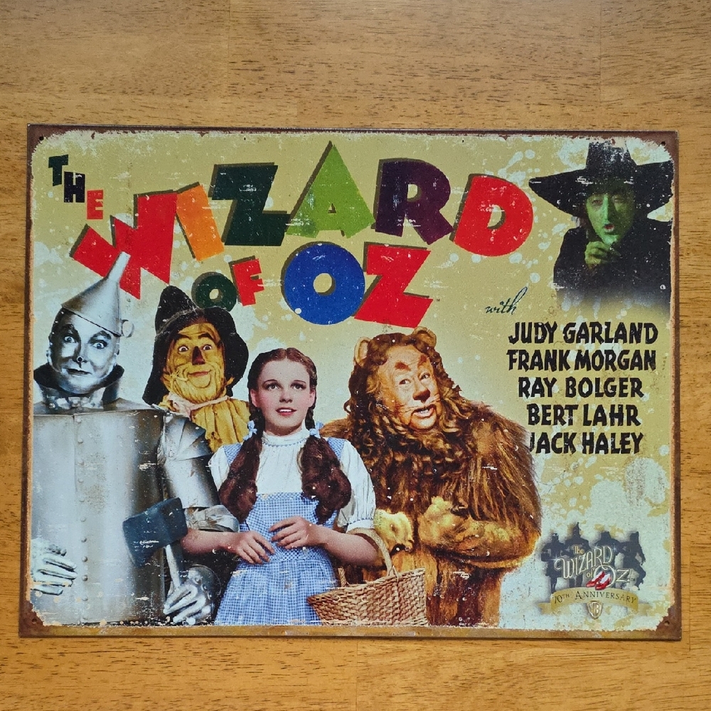 Desperate Enterprises Wizard of Oz 70th Anniversary Vintage-Style Tin Sign